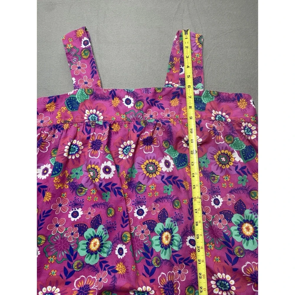 Vtg Nightgown Womens Plus 1X Pink Floral Pockets House Dress Muumuu‎ Midi Travel